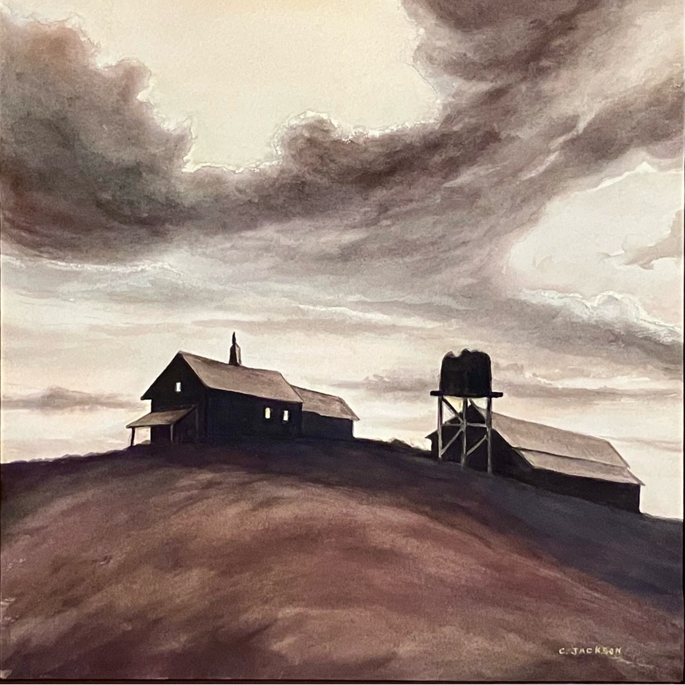 California Watercolor / EVENING GLOW / Clara M Jackson / 16x22 Inches / STUNNING